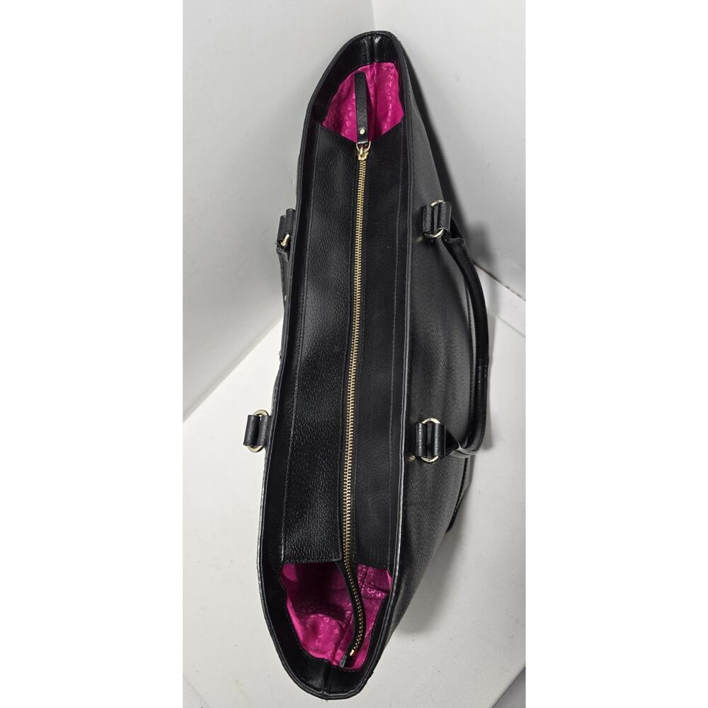 Kate Spade New York X-large Tote Bag Black Cross Grain Leather - Picture 11 of 16
